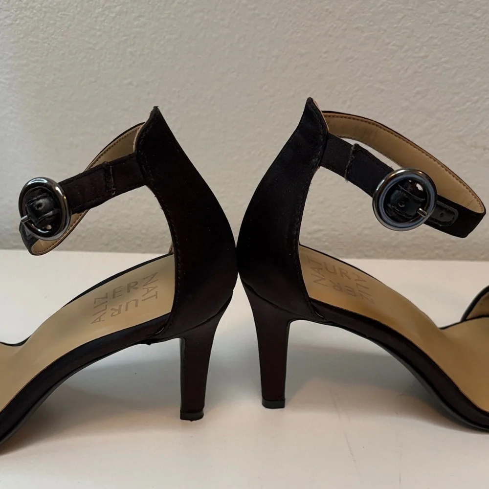 Naturalizer Black Ankle Strap Heels - Picture 7 of 8